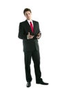 Full length suit businessman talk hands gesture Royalty Free Stock Photo