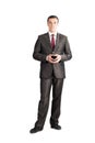 Full length suit tie businessman Royalty Free Stock Photo