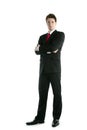 Full length suit tie businessman posing stand Royalty Free Stock Photo