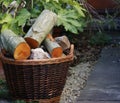 Full log basket Royalty Free Stock Photo