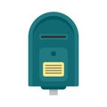 Full mailbox icon flat isolated vector Royalty Free Stock Photo