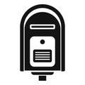 Full mailbox icon, simple style