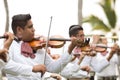 Traditional Mariachi Band serenades a wedding