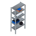 Full metal rack icon, isometric style