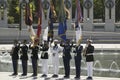 Full military ceremonial flags