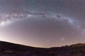 Full milky way panorama night sky shot in Patagonia