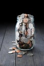 Full Money Coins Jar Royalty Free Stock Photo