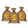 Full money sacks Royalty Free Stock Photo
