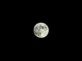 Full moon against black sky with Tycho and Copernicus Craters