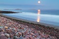 Full moon at the atlantic ocean Royalty Free Stock Photo