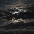 Full moon behind clouds Royalty Free Stock Photo