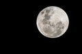 Full moon in dark night. Royalty Free Stock Photo