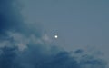 Full moon on bright sky in evening Royalty Free Stock Photo