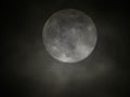 Full moon in cloud