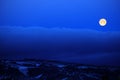 Full Moon Clouds Blue Night Sky Royalty Free Stock Photo