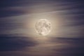 full moon in the clouds Royalty Free Stock Photo