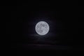 Full moon on a cloudy evening Royalty Free Stock Photo