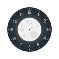 Full Moon Concept, Printable Wall Clock Face Template Royalty Free Stock Photo