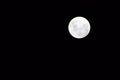 Full Moon - black night sky with negative space Royalty Free Stock Photo