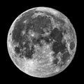 Full Moon details adn craters in night sky Royalty Free Stock Photo