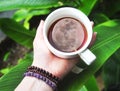 The full moon in a cuppa tea Royalty Free Stock Photo