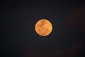 Full moon on the dark blue sky background Royalty Free Stock Photo