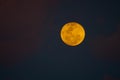 Full moon on the dark blue sky background Royalty Free Stock Photo