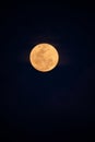 Full moon on the dark blue sky background Royalty Free Stock Photo