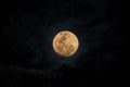 Full moon and dark cloud Royalty Free Stock Photo