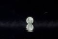 The full moon in the dark night Royalty Free Stock Photo