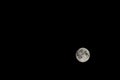 The full moon in the dark sky Royalty Free Stock Photo