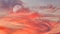 Full Moon Day Clouds Ethereal Surreal Abstract Sky Wallpaper 16.9