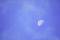 Full moon in daylight On the bright sky Royalty Free Stock Photo