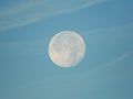Full moon in daytime Royalty Free Stock Photo