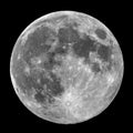 Full Moon details and craters observing Royalty Free Stock Photo