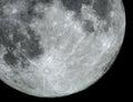 Full Moon details and craters observing Royalty Free Stock Photo