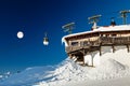 Full Moon and Gondola on Upper Cable Lift Station