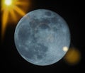 Full moon image with lensflare