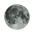 Full moon isolated on white background with Clipping Path Royalty Free Stock Photo