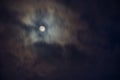 Full moon in the middle of clouds Royalty Free Stock Photo
