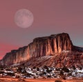 Full moon Monument Valley Arizona USA Navajo Nation