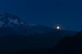 Full Moon On Mt. Hood Flanks