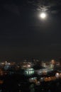 Full Moon Night City View Of Bangkok Royalty Free Stock Photo