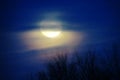 FULL MOON NIGHT EARLY NIGHT Royalty Free Stock Photo