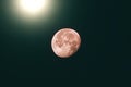 Full moon. Night Photography. Earth satellite. Royalty Free Stock Photo