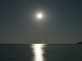 full moon night sky over sea Royalty Free Stock Photo