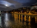 Full moon night in Zurich Royalty Free Stock Photo