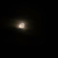 Full moon over dark black sky at night. Mysterious concept with clouds, fog and moon Royalty Free Stock Photo