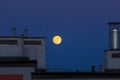 Full moon over the roof