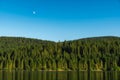 Full moon over mountain lake Royalty Free Stock Photo